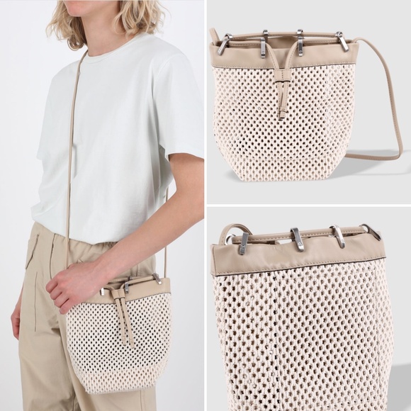 ✨NWT✨ RAG & BONE Summer Dayton Drawstring Bag in Neutral - Picture 1 of 12
